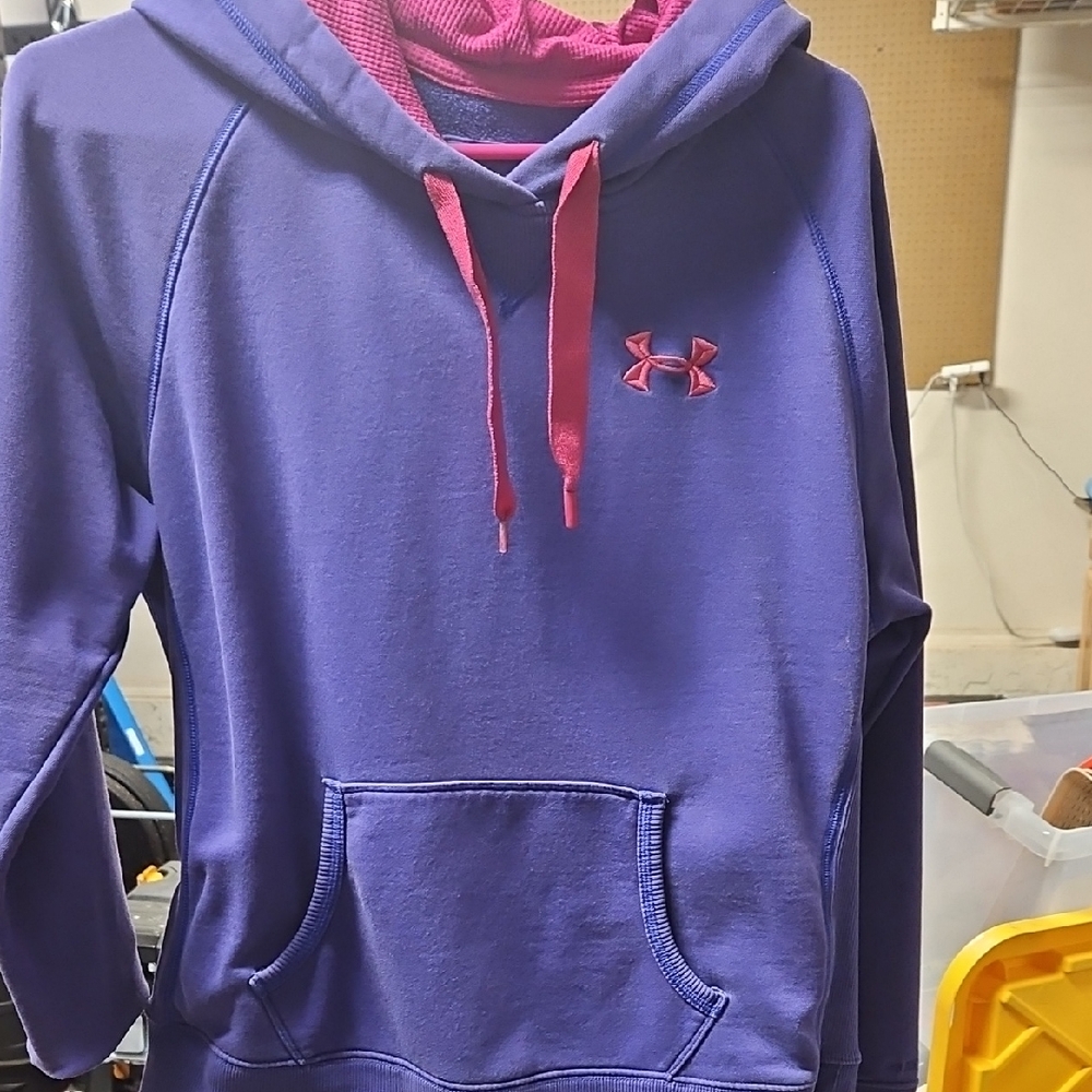 Under Armour Hoodie in Purple with Pink Details